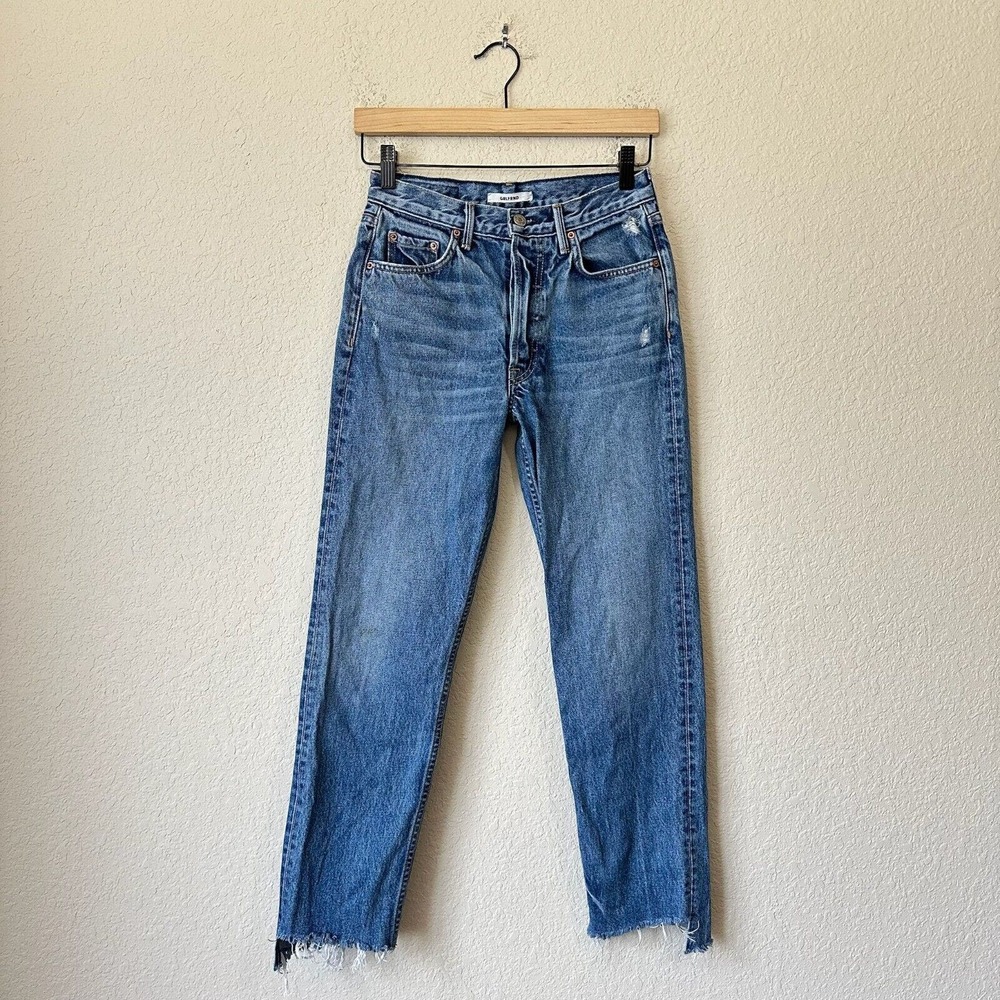 GRLFRND The Helena Straight Leg Jean in Close To You Raw Hem